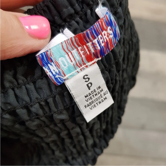 Urban Outfitters Karissa Corset Basque Top Small 8 10 Black Silky Bustier BN - Picture 6 of 10